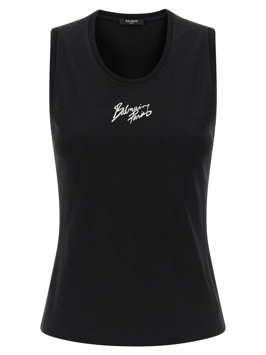 Balmain Schwarzes Baumwoll-T-Shirt