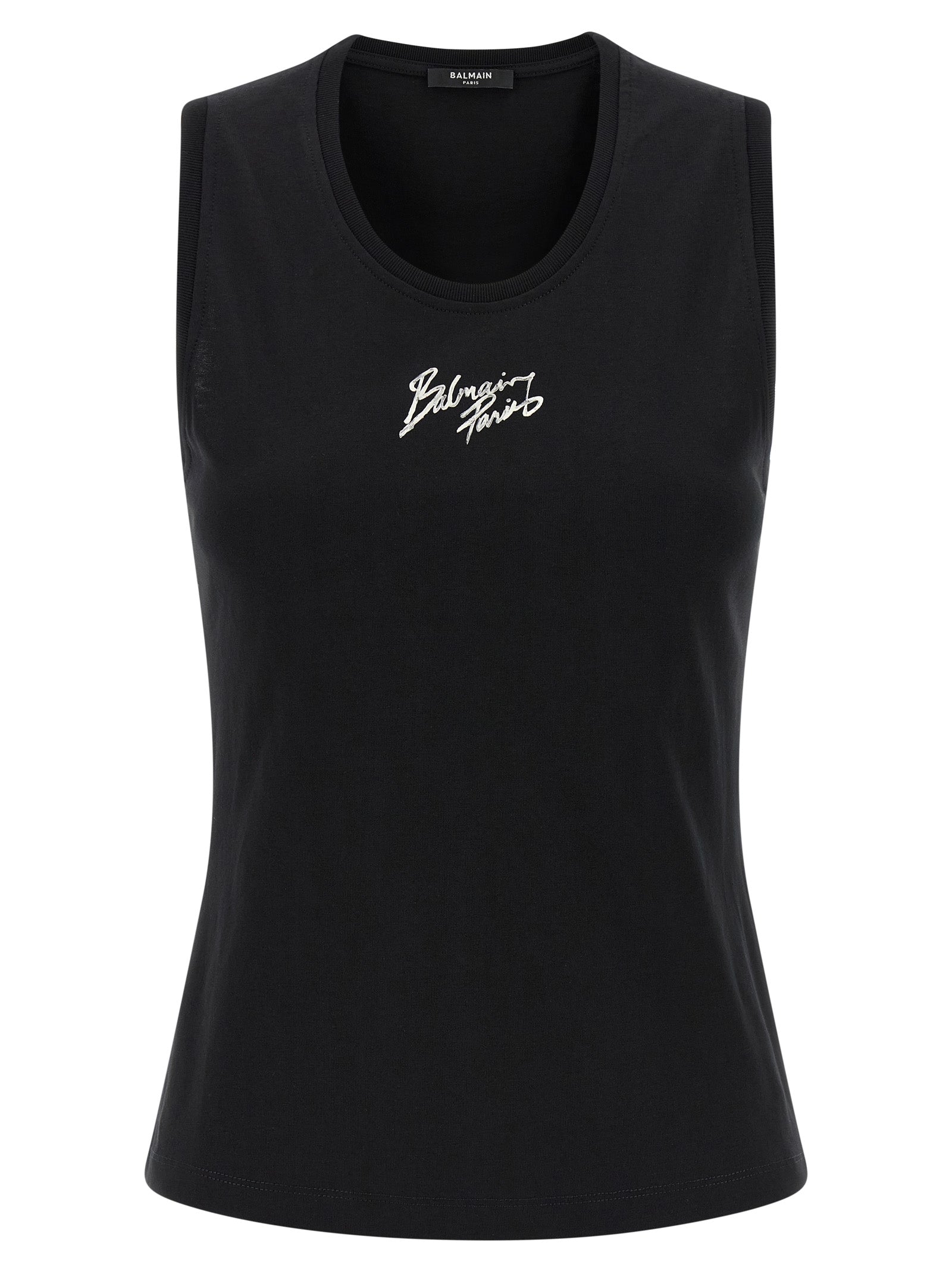 Balmain Schwarzes Baumwoll-T-Shirt