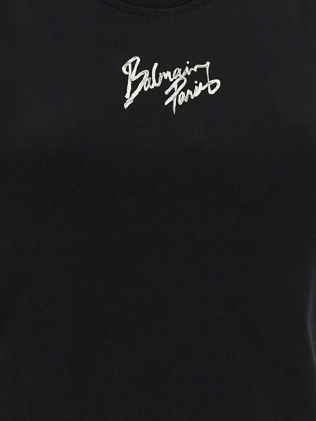 Balmain Schwarzes Baumwoll-T-Shirt