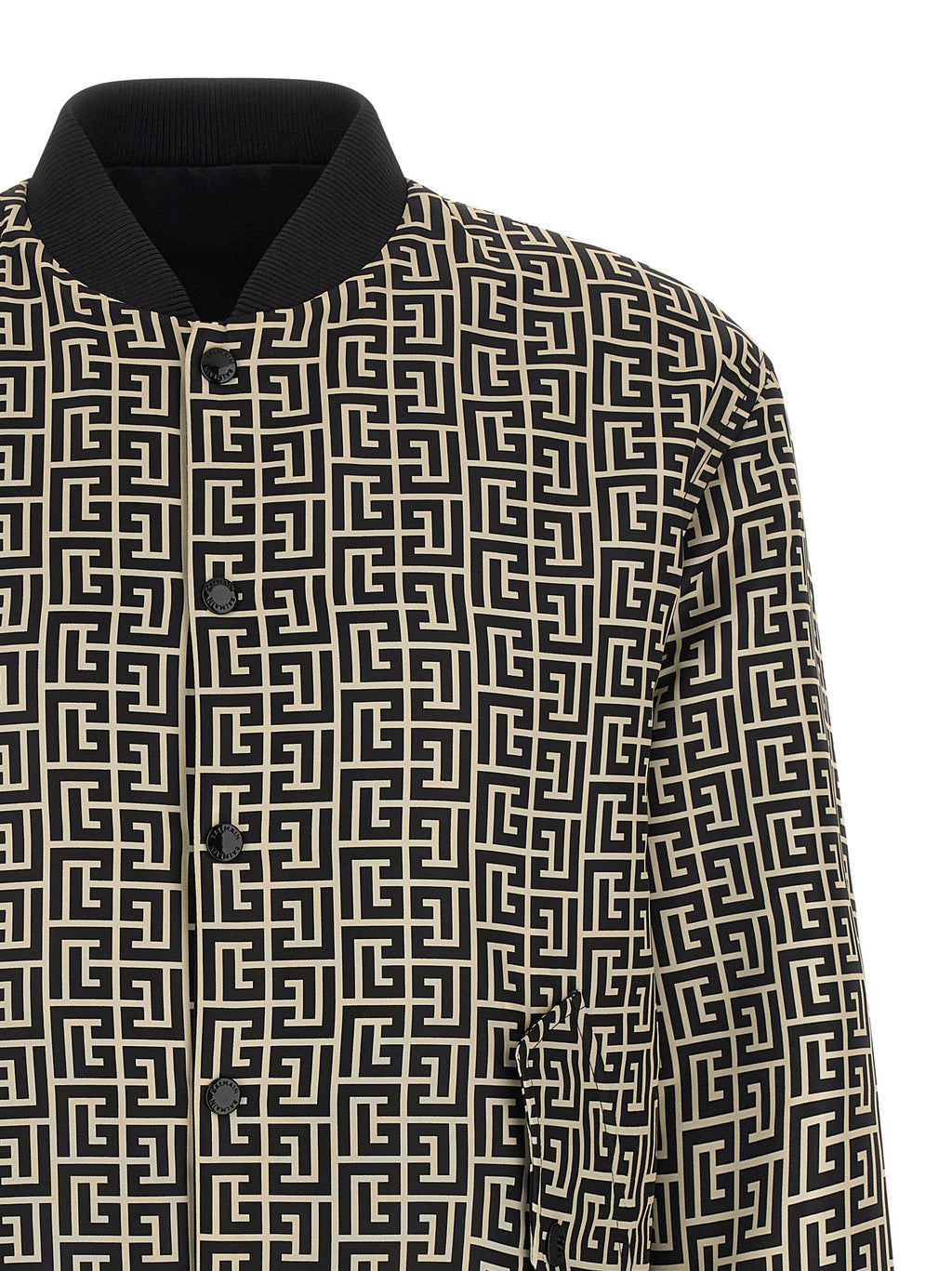 Balmain Schwarzer Bomber aus Polyamid