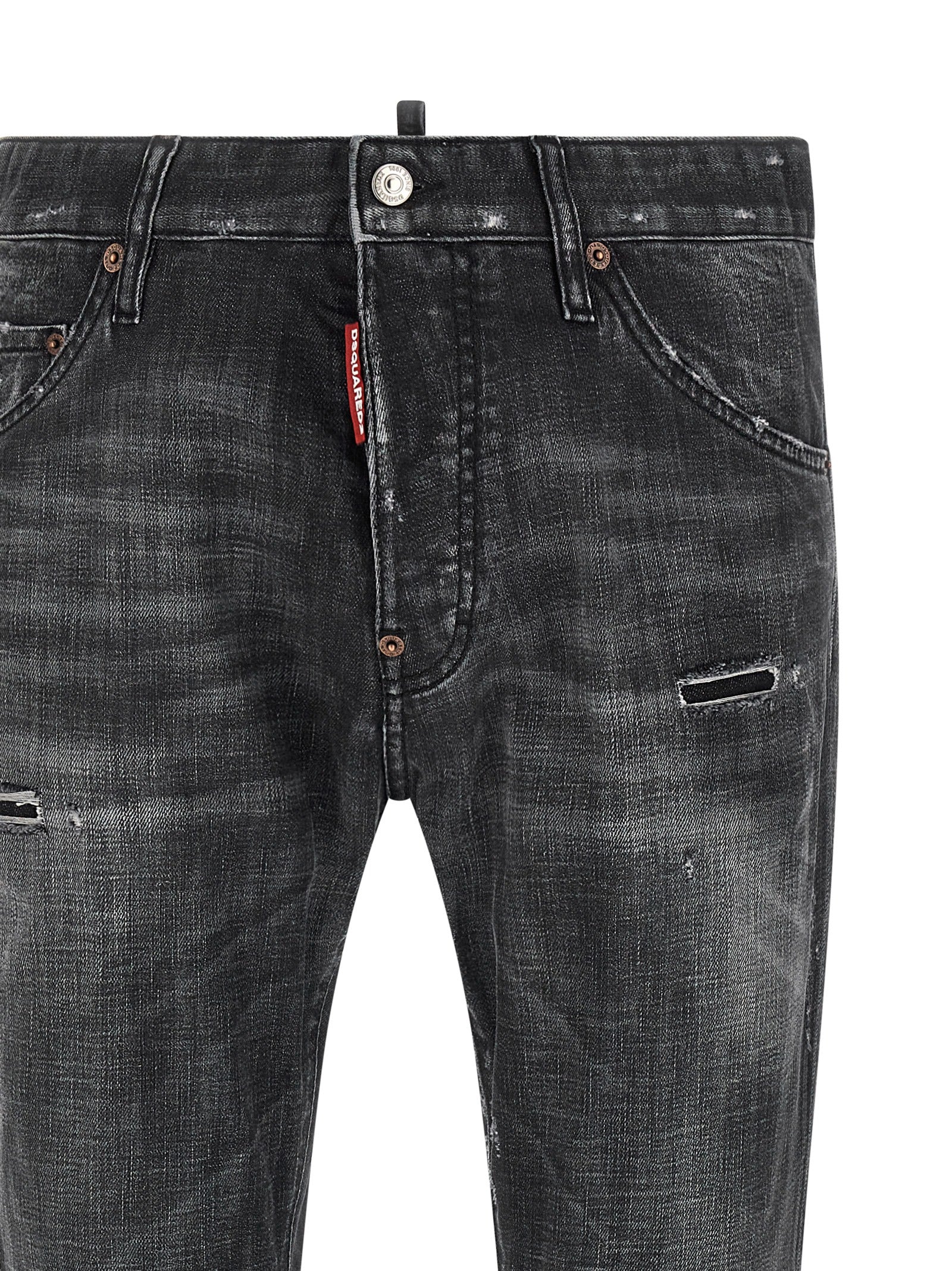 Dsquared² Schwarze Baumwolljeans Denim