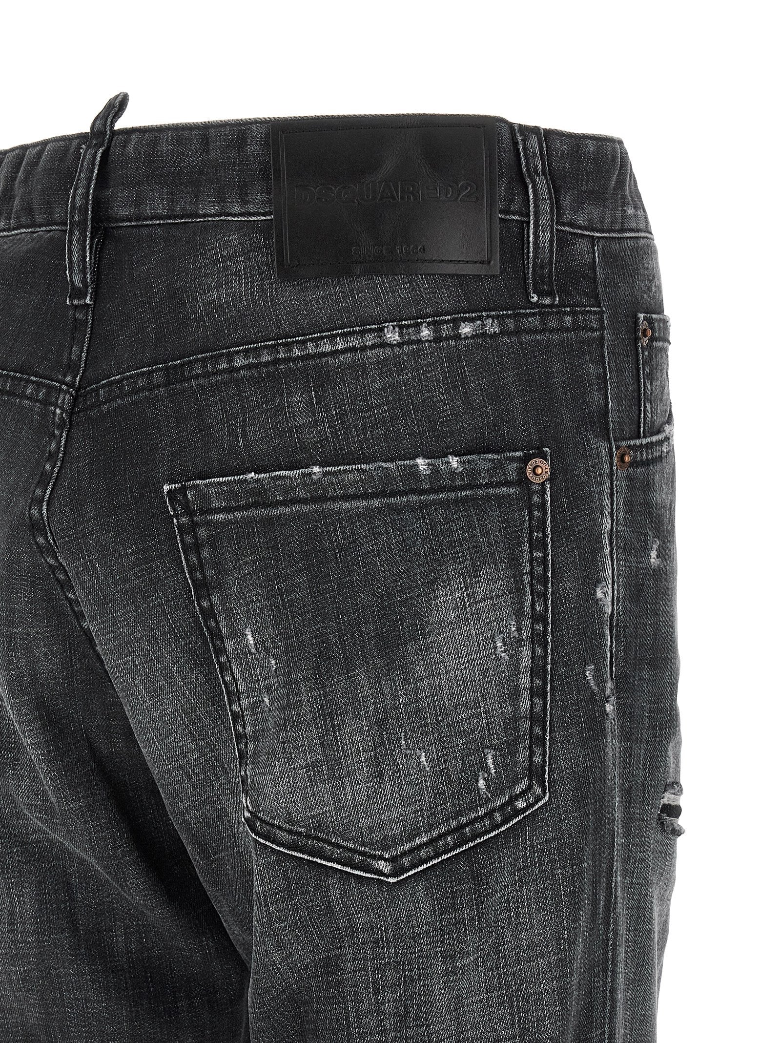 Dsquared² Schwarze Baumwolljeans Denim
