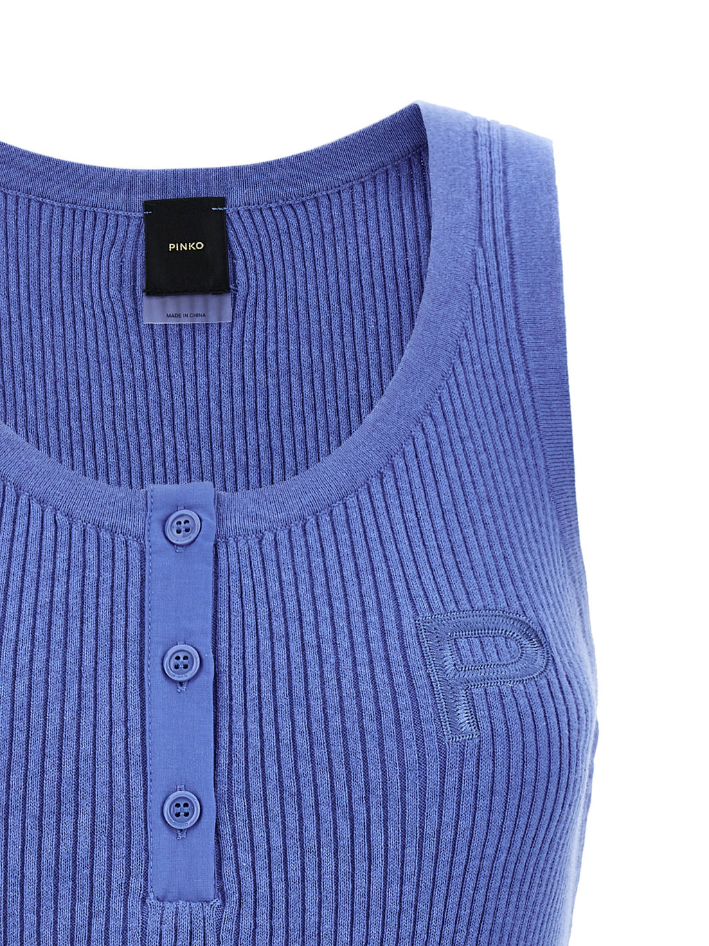 PINKO Blaue Baumwoll-Tanktops