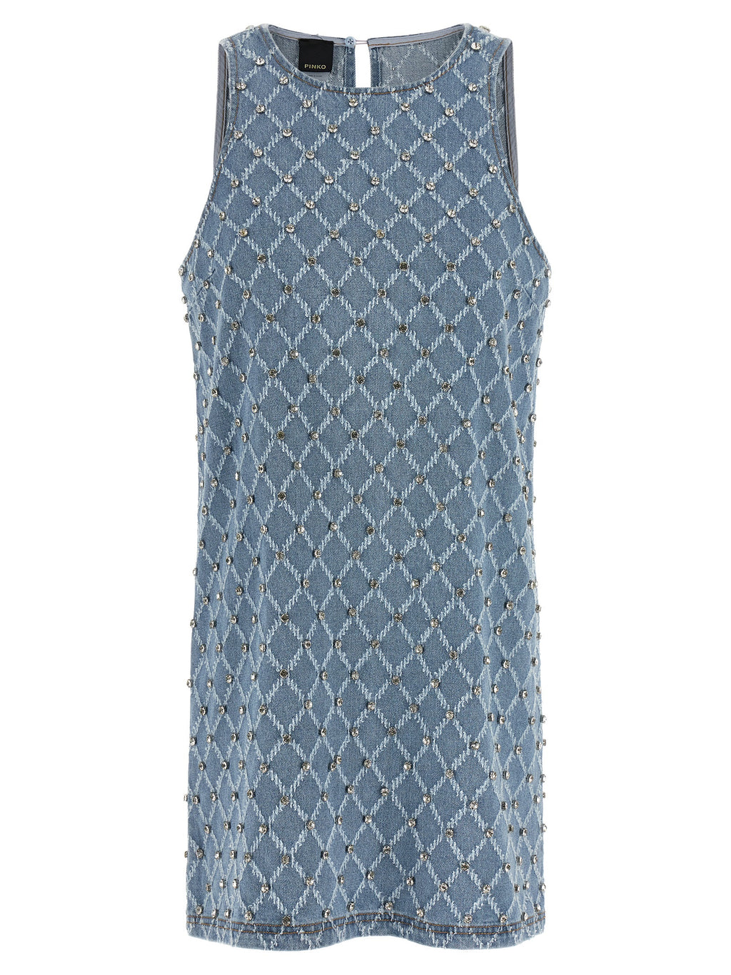 PINKO Kurzes blaues Baumwollkleid