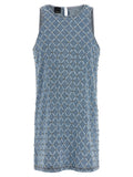 PINKO Kurzes blaues Baumwollkleid