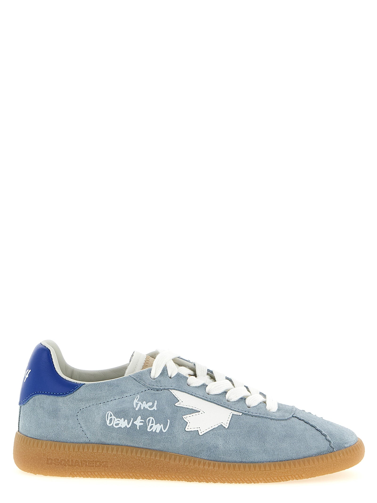 Dsquared² Blaue Kalbsleder Low-Top-Sneaker