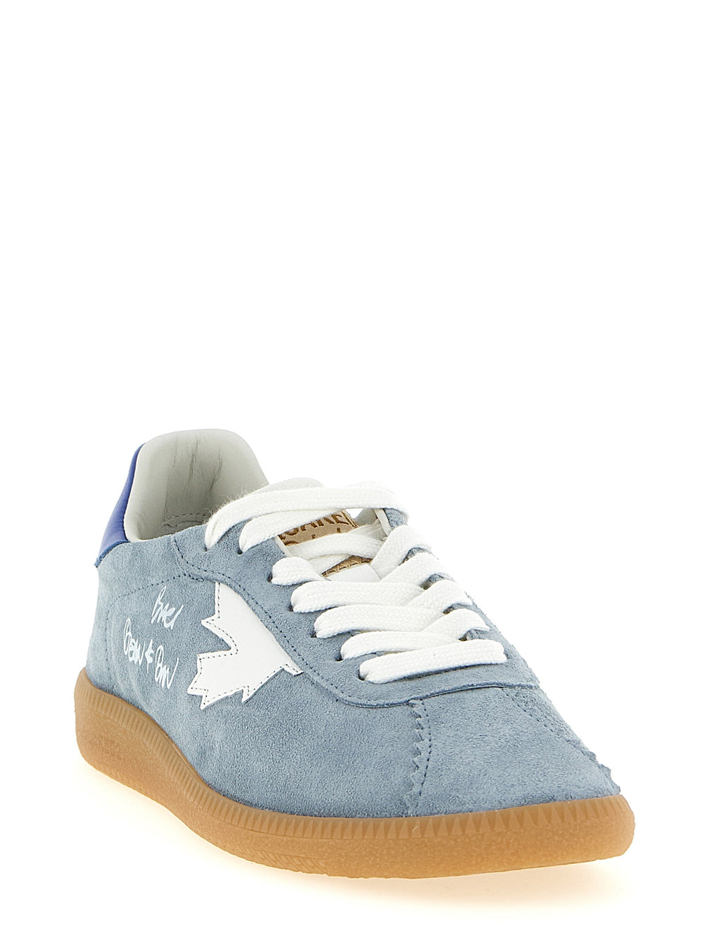 Dsquared² Blaue Kalbsleder Low-Top-Sneaker