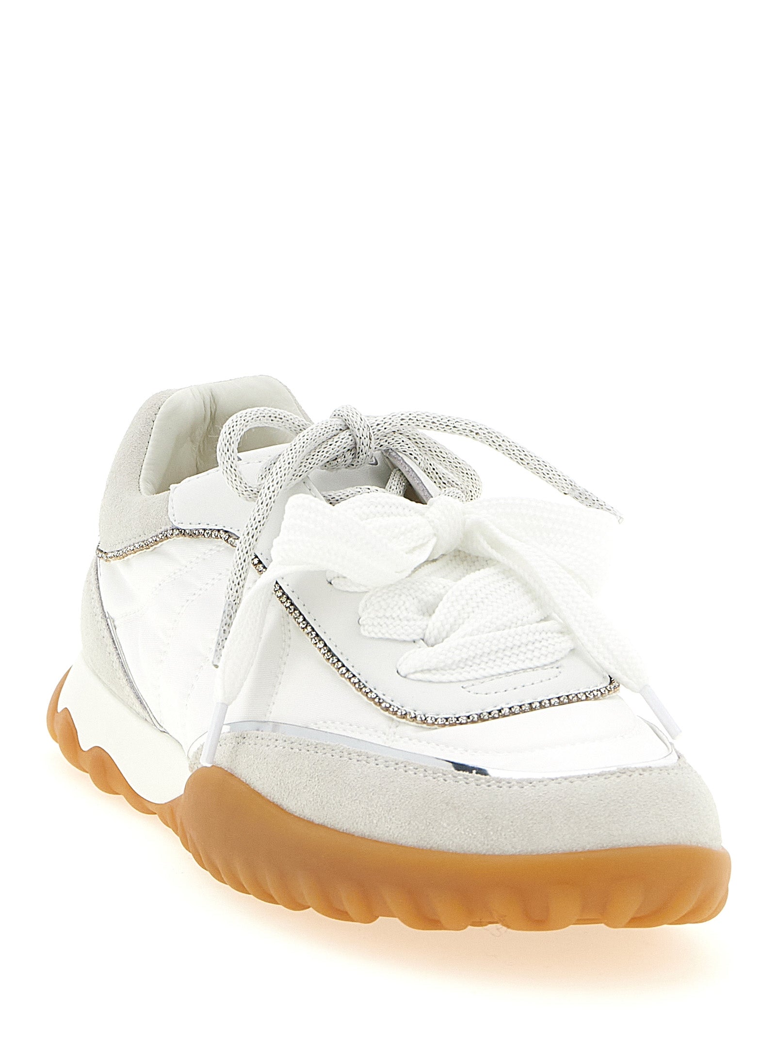 PINKO Weiße Kalbsleder-Sneaker im Athletic-Look