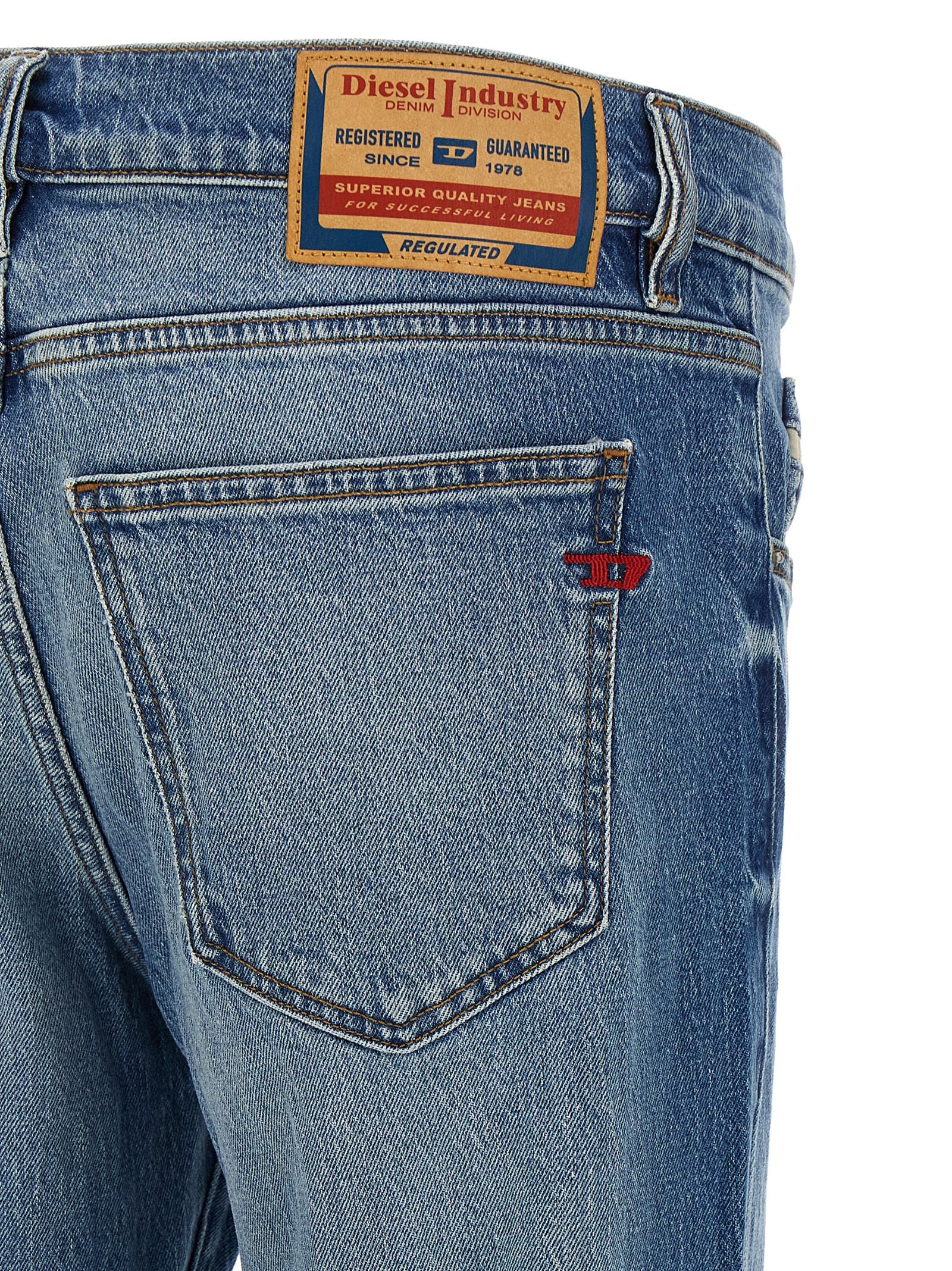 Diesel Blaue Jeans aus Baumwolle im geraden Schnitt