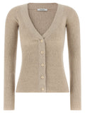 Max Mara Beige Wollstrickjacke