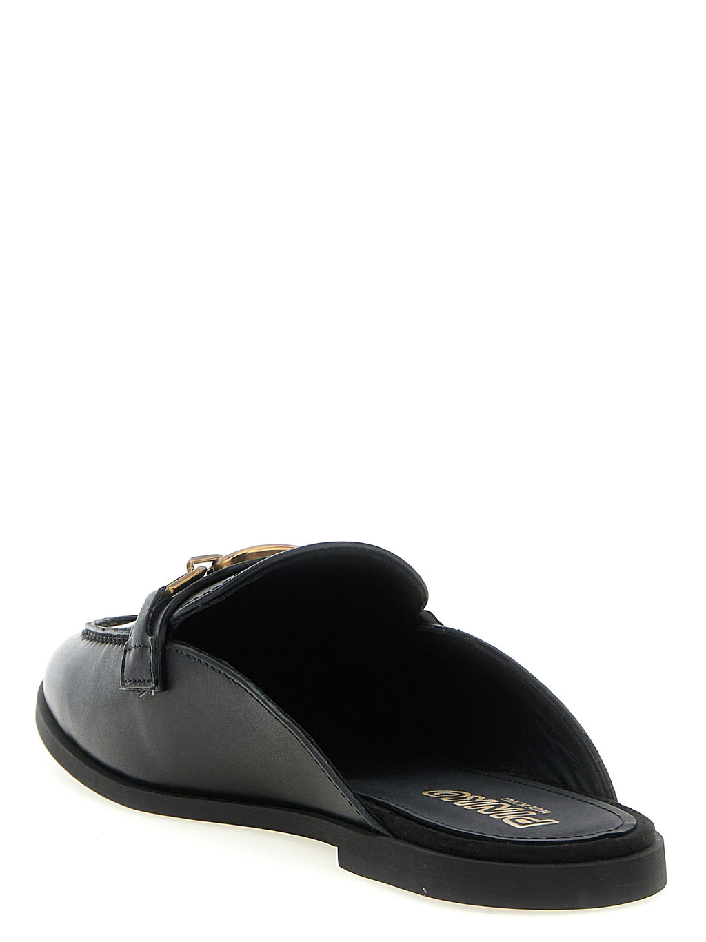 PINKO Schwarze Kalbsleder-Slipper