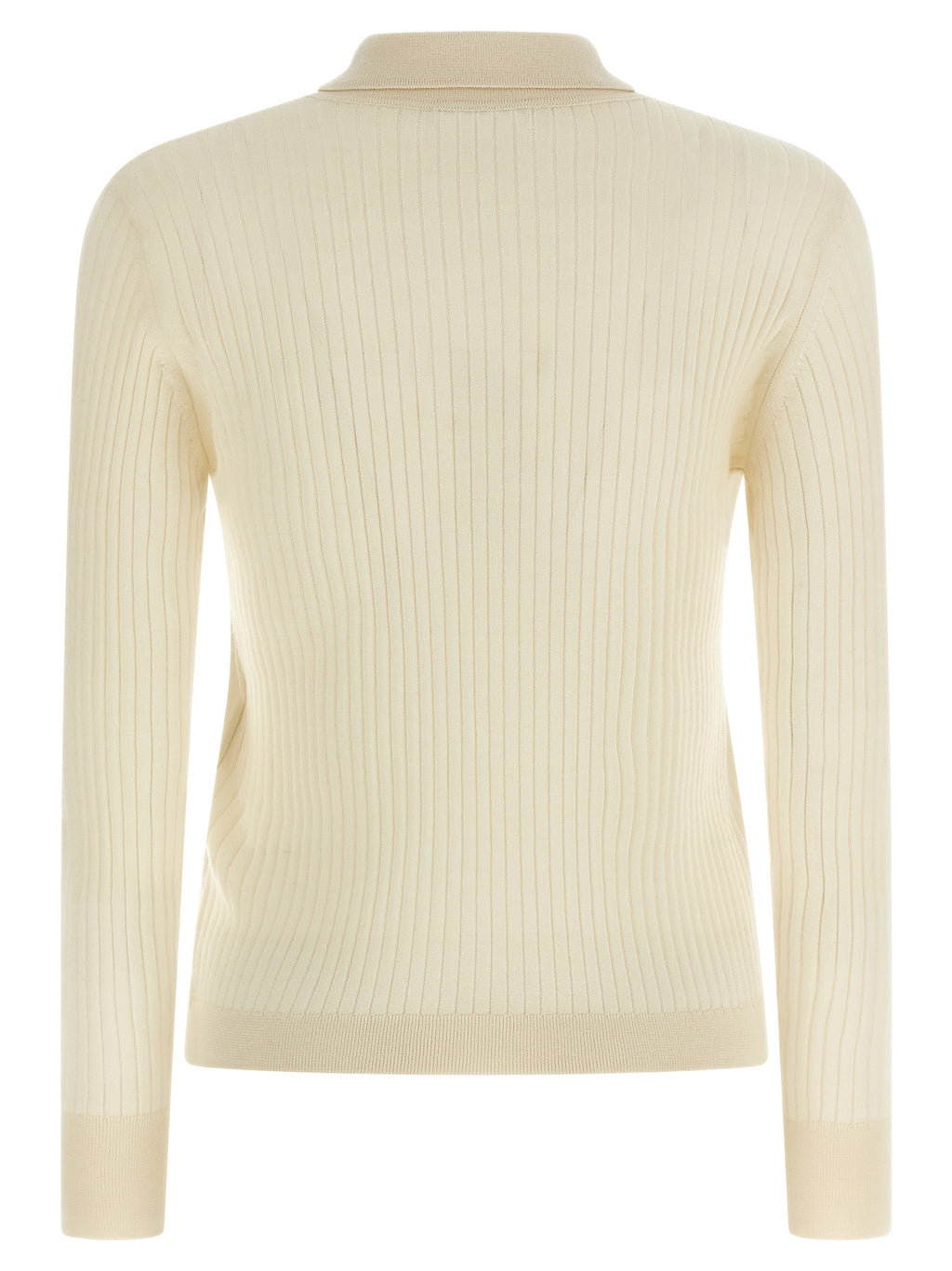 Max Mara Weißes Kaschmir-Poloshirt