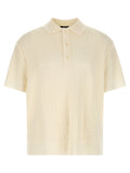 Balmain Weißes Woll-Poloshirt
