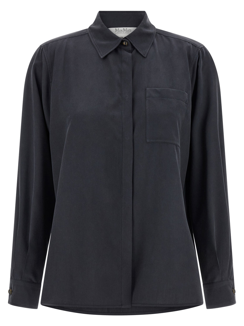 Max Mara Graue Seidenbluse