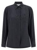 Max Mara Graue Seidenbluse