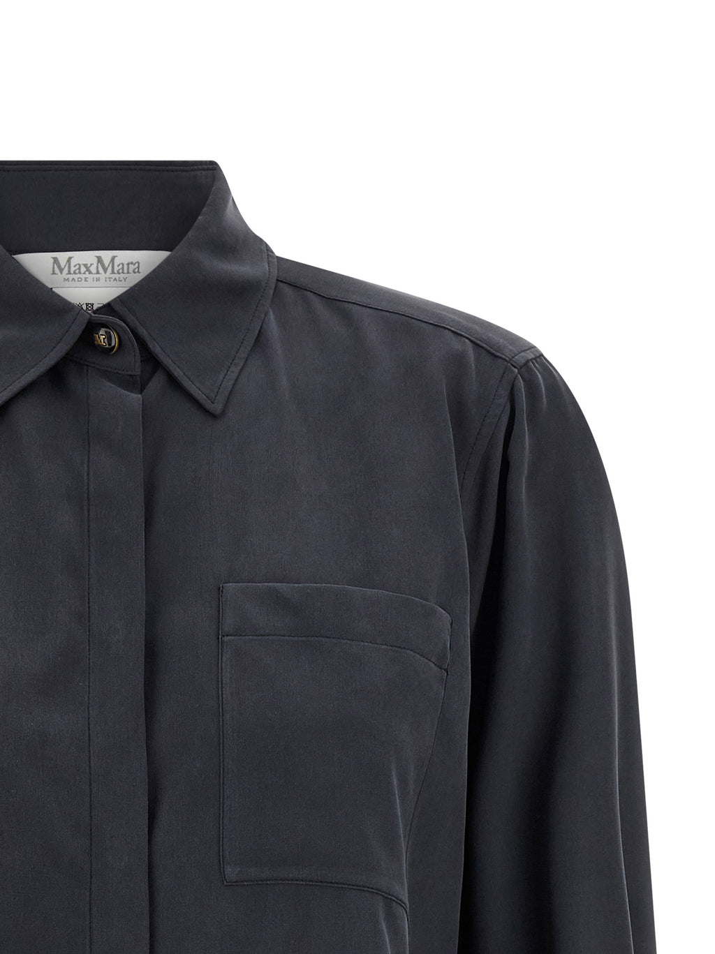 Max Mara Graue Seidenbluse
