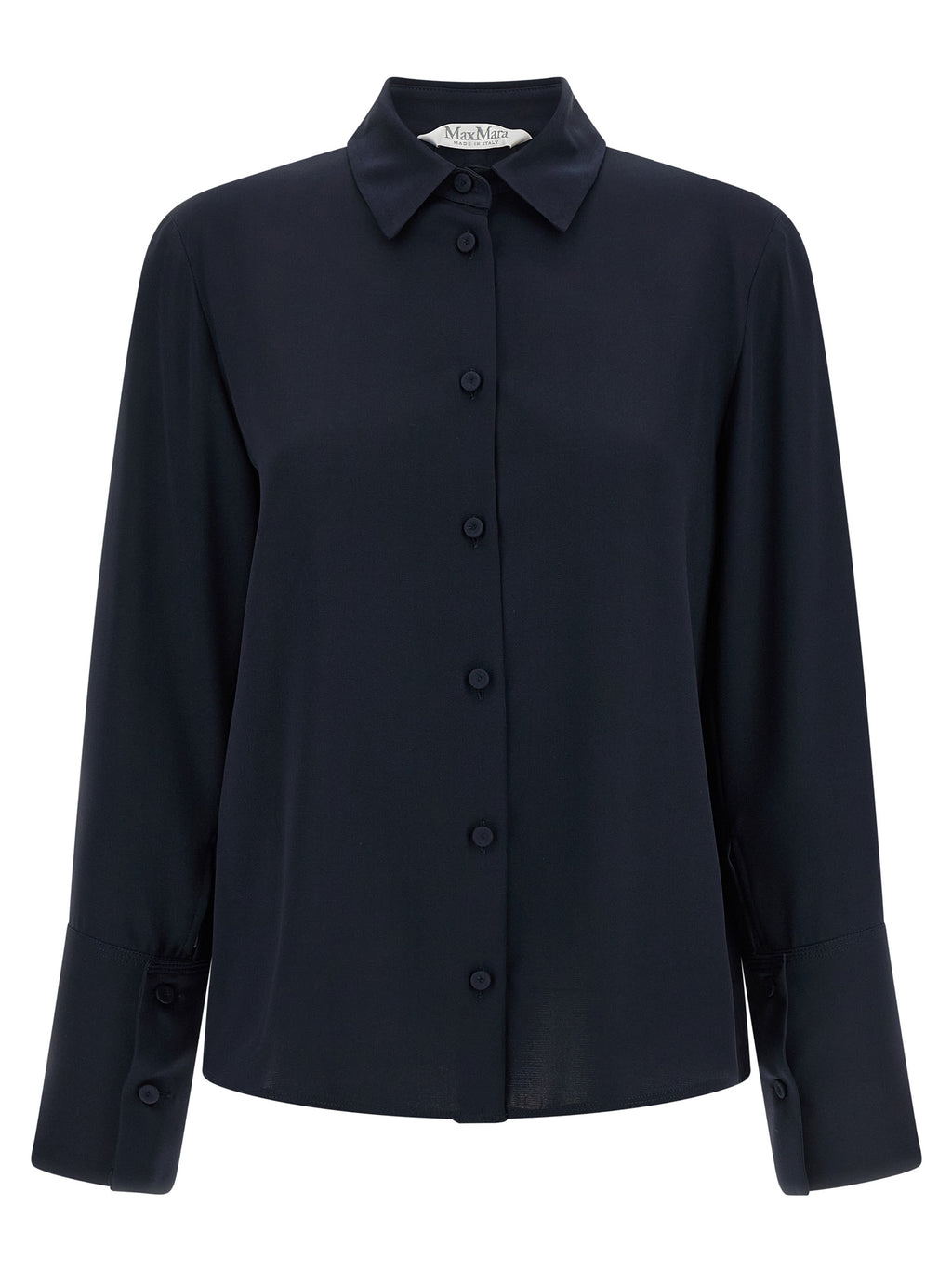 Max Mara Blaue Seidenbluse