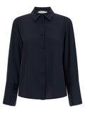 Max Mara Blaue Seidenbluse