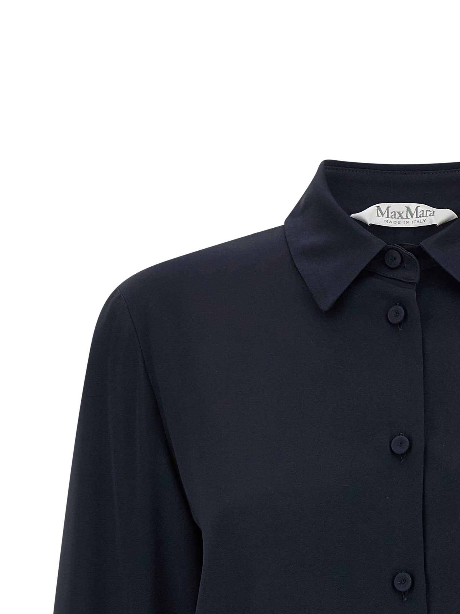Max Mara Blaue Seidenbluse