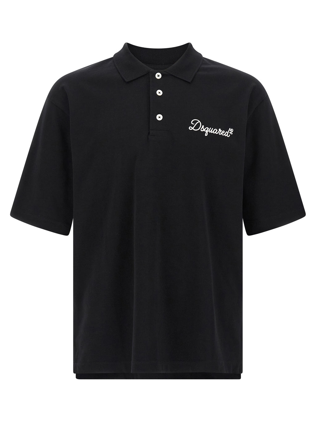 Dsquared² Schwarzes Baumwoll-Poloshirt