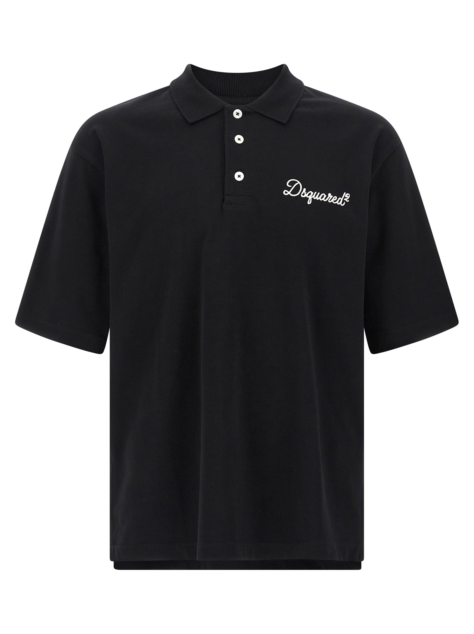 Dsquared² Schwarzes Baumwoll-Poloshirt