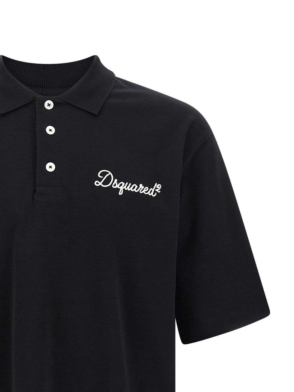 Dsquared² Schwarzes Baumwoll-Poloshirt