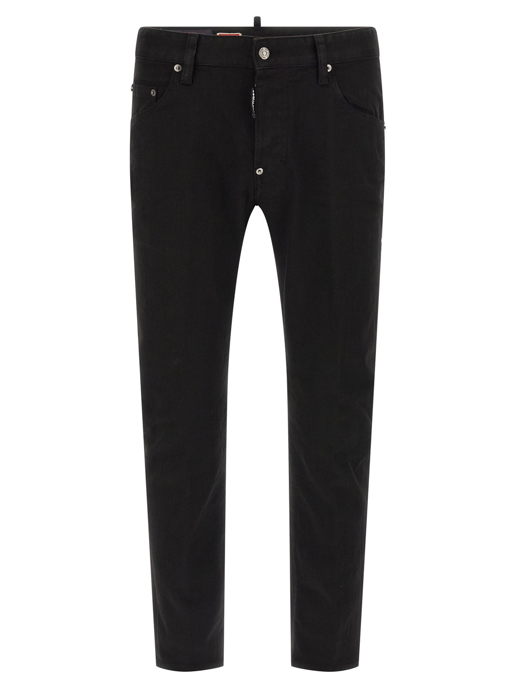Dsquared² Schwarze Baumwoll-Jeans mit geradem Bein