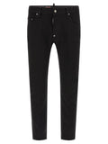 Dsquared² Schwarze Baumwoll-Jeans mit geradem Bein