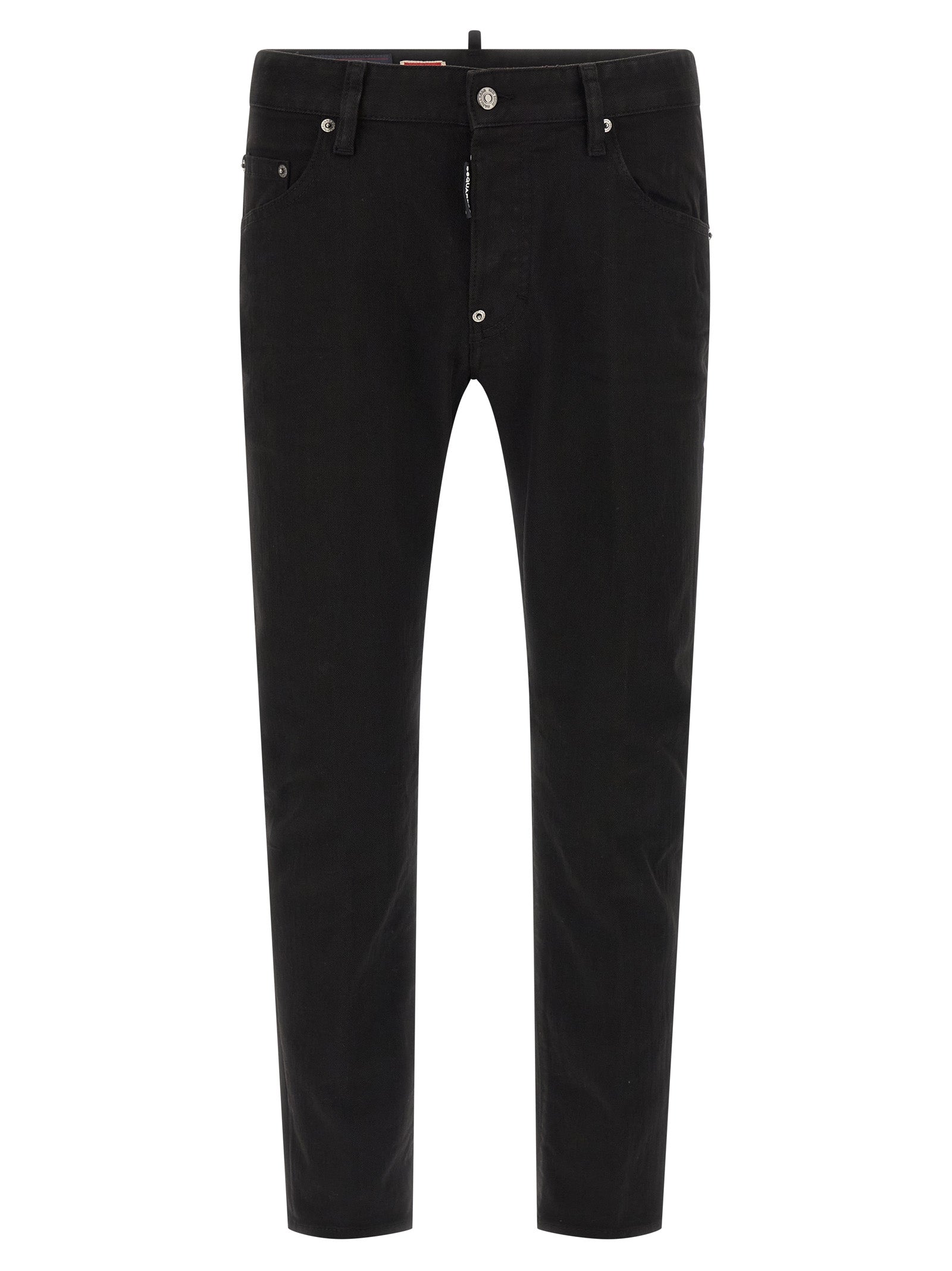 Dsquared² Schwarze Baumwoll-Jeans mit geradem Bein