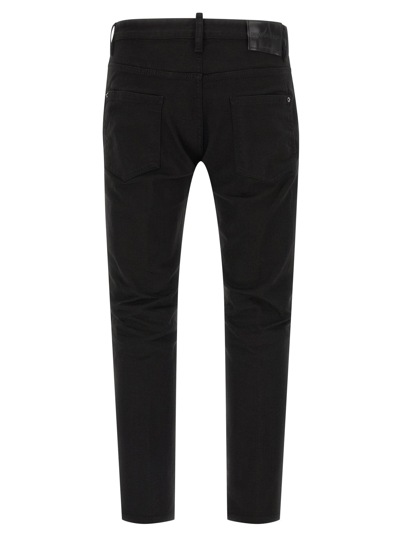Dsquared² Schwarze Baumwoll-Jeans mit geradem Bein