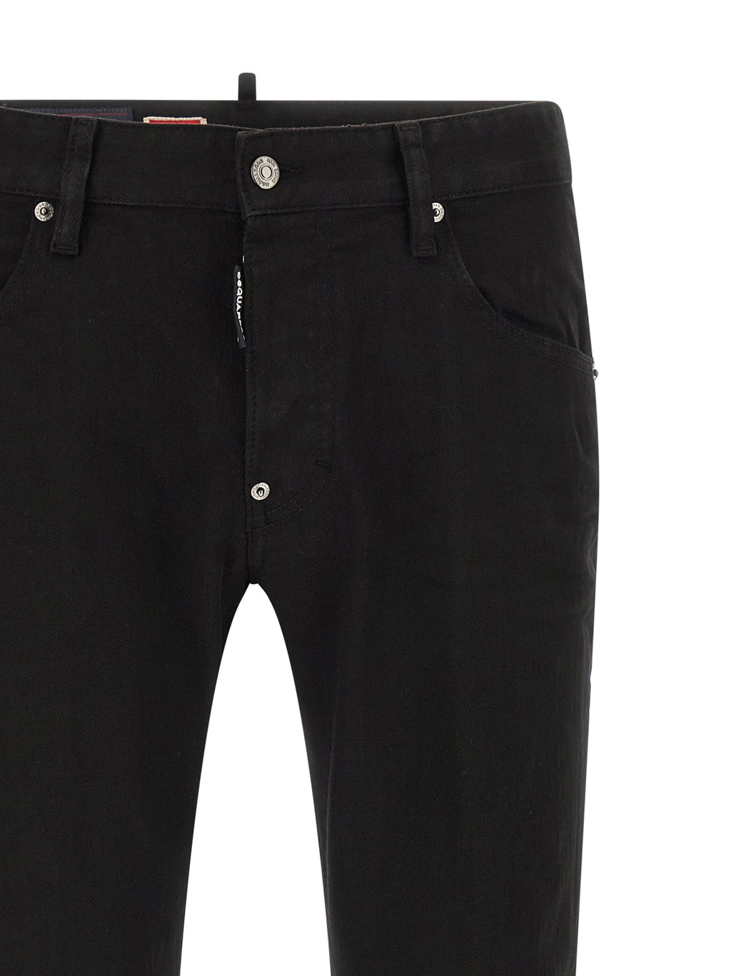 Dsquared² Schwarze Baumwoll-Jeans mit geradem Bein