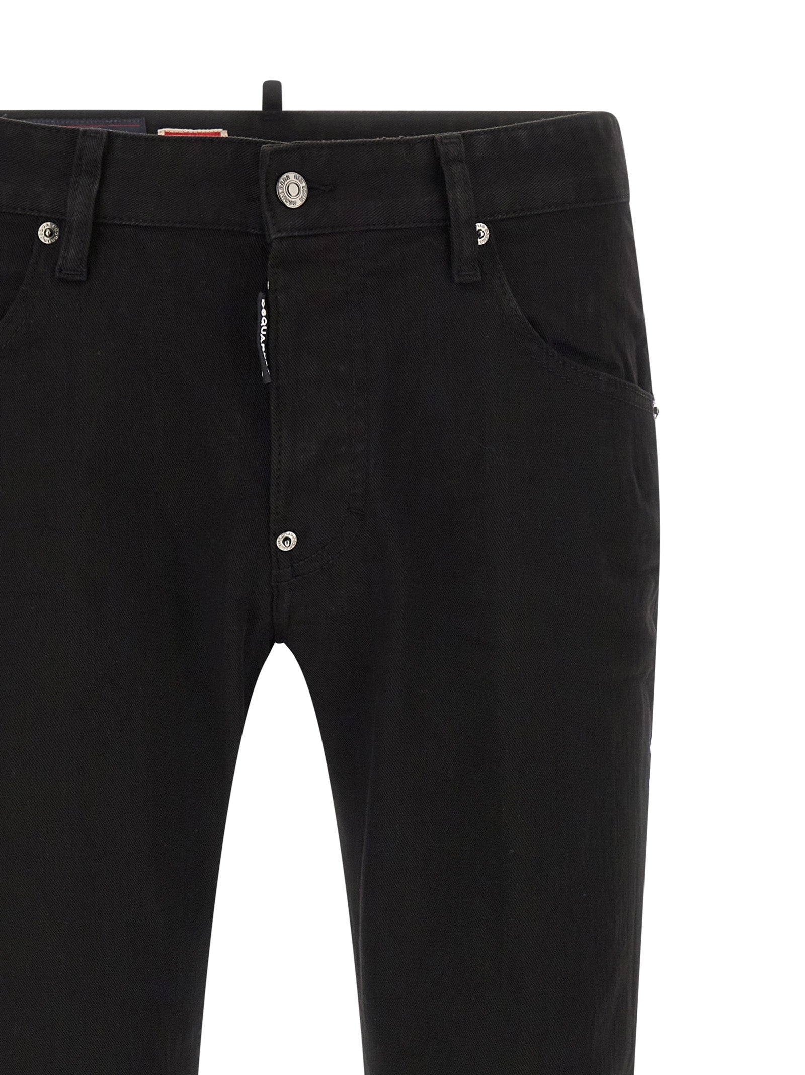 Dsquared² Schwarze Baumwoll-Jeans mit geradem Bein