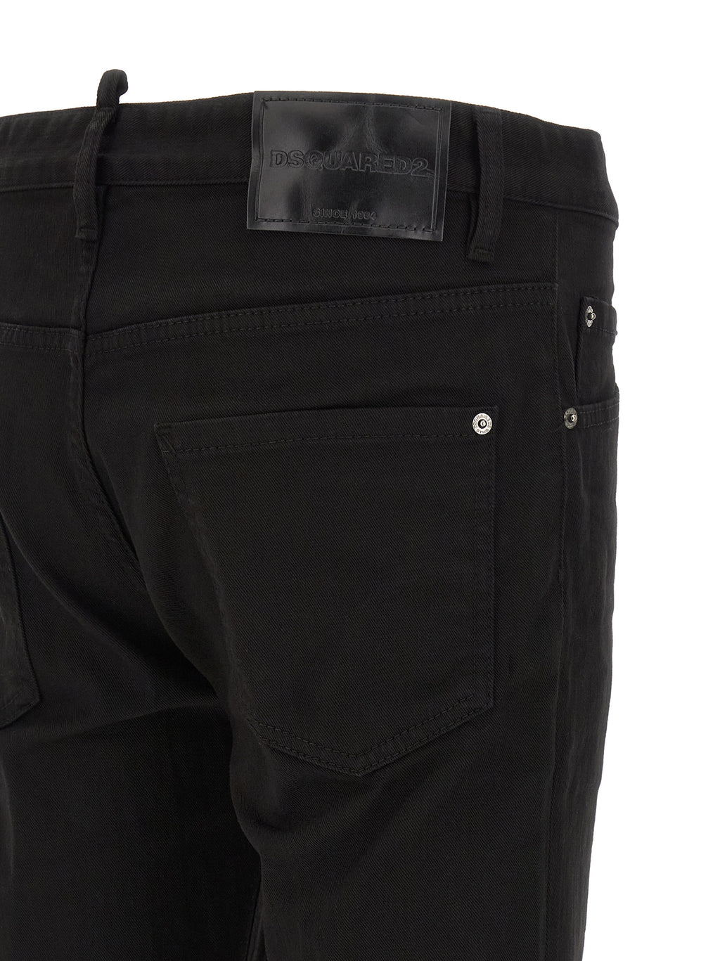 Dsquared² Schwarze Baumwoll-Jeans mit geradem Bein