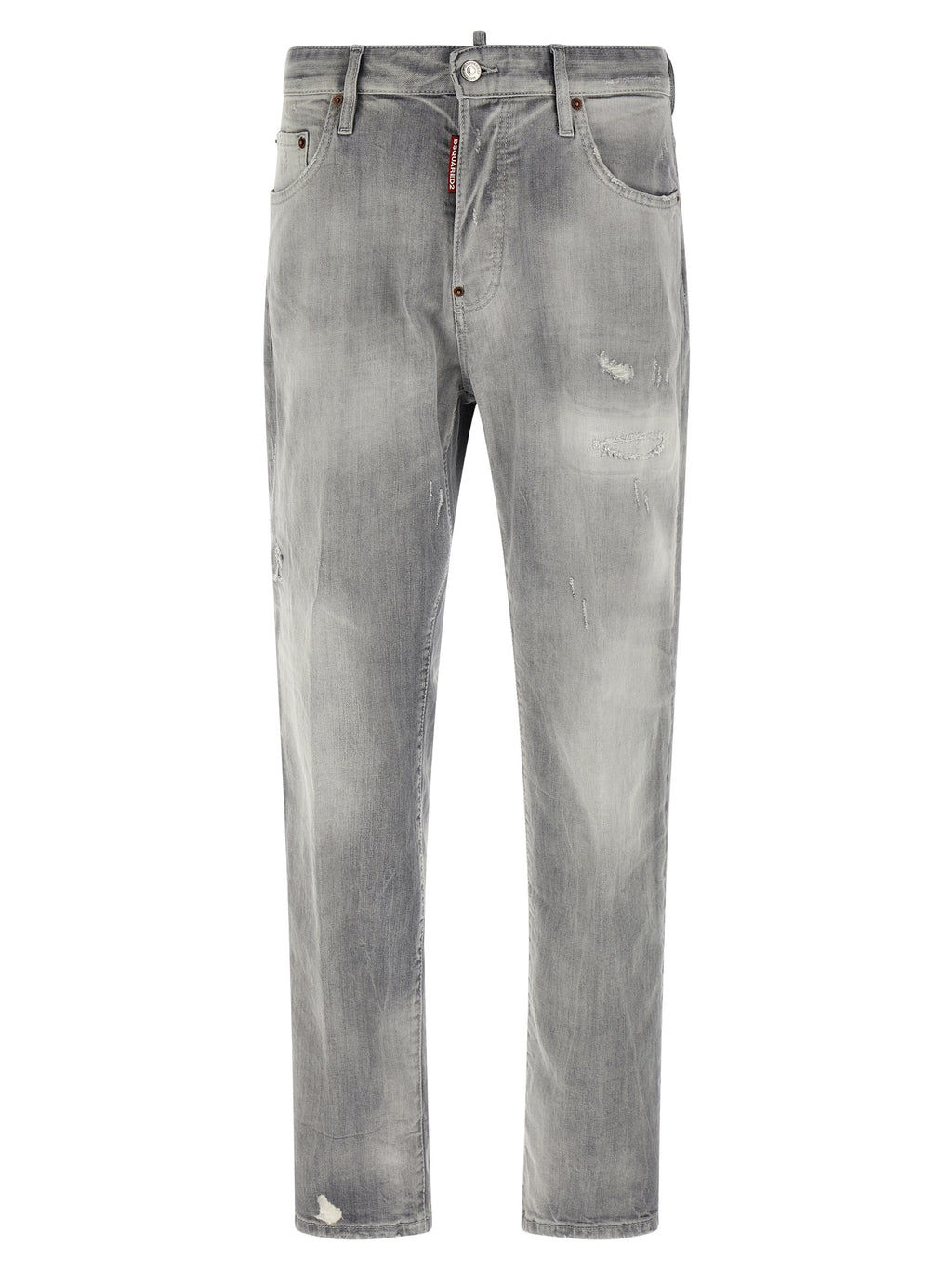 Dsquared² Graue Jeans aus Baumwolle im geraden Schnitt