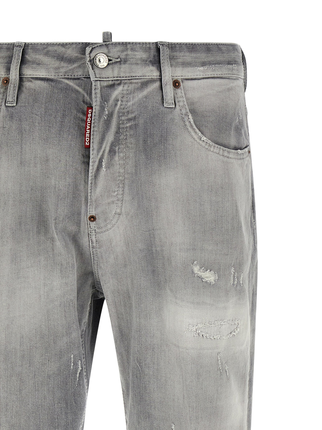 Dsquared² Graue Jeans aus Baumwolle im geraden Schnitt