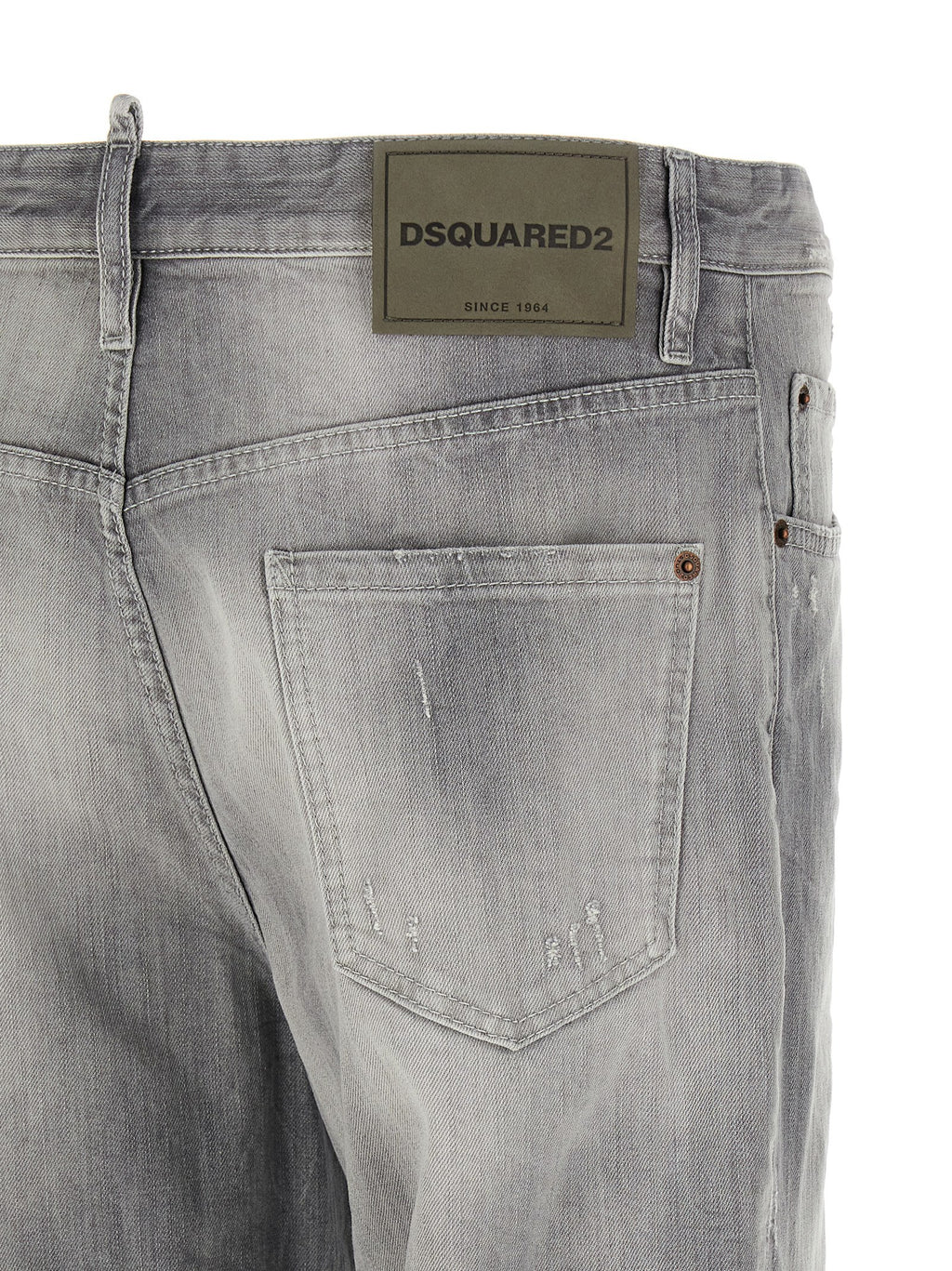 Dsquared² Graue Jeans aus Baumwolle im geraden Schnitt