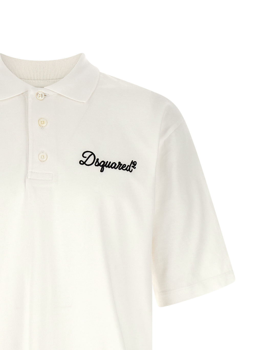 Dsquared² Weißes Poloshirt aus Baumwolle