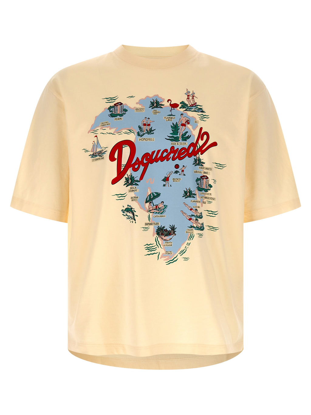 Dsquared² Beiges Baumwoll-T-Shirt
