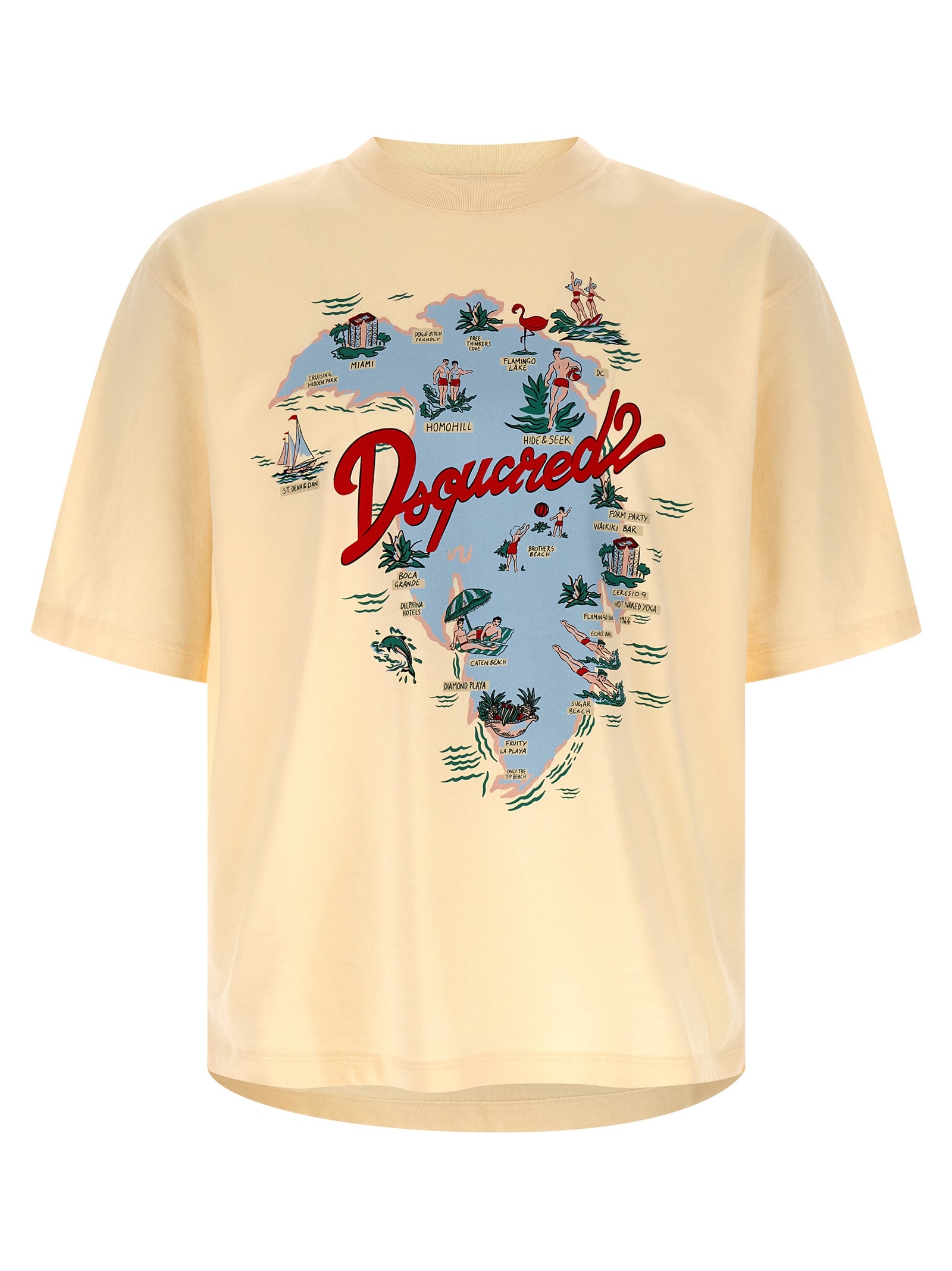 Dsquared² Beiges Baumwoll-T-Shirt