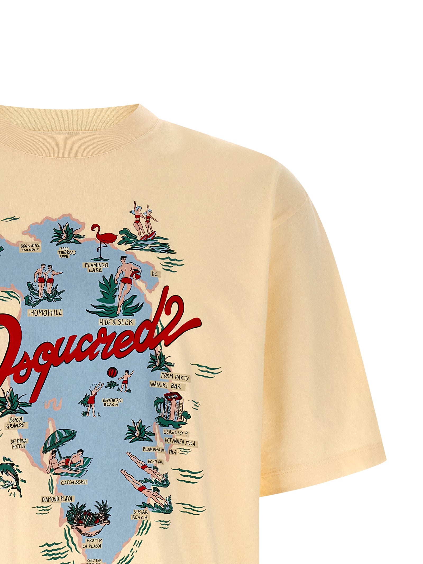 Dsquared² Beiges Baumwoll-T-Shirt