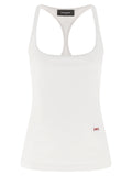 Dsquared² Weiße Baumwoll-Tanktops