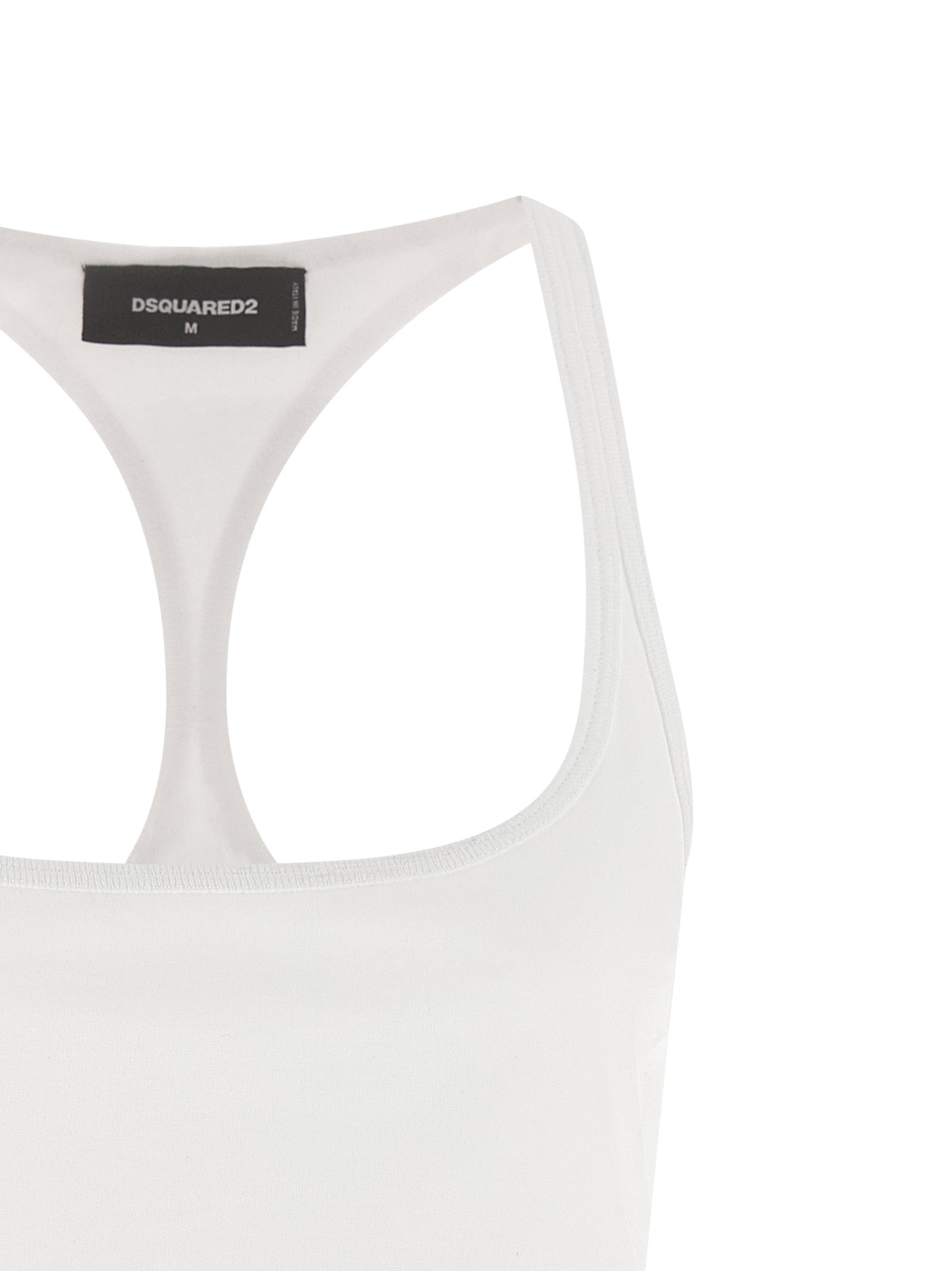 Dsquared² Weiße Baumwoll-Tanktops