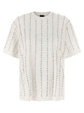 PINKO Weißes Baumwoll-T-Shirt