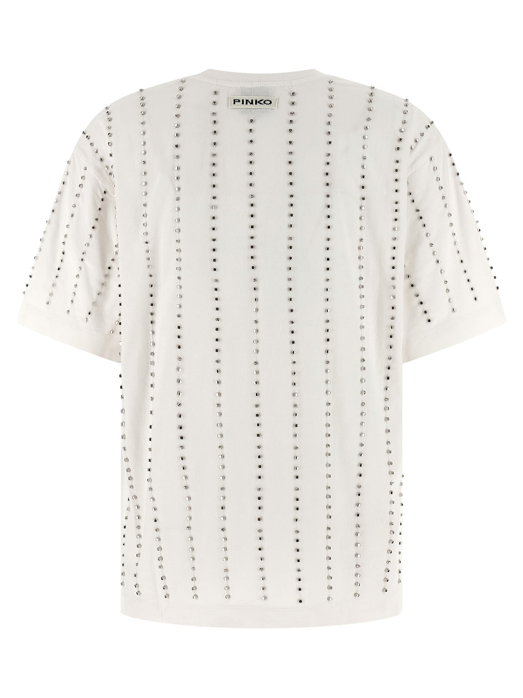 PINKO Weißes Baumwoll-T-Shirt