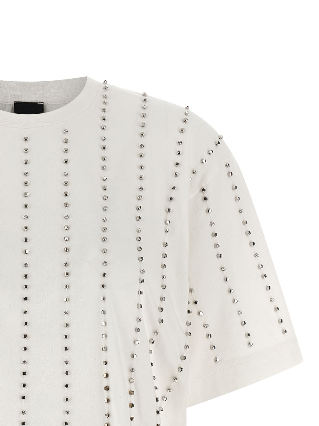 PINKO Weißes Baumwoll-T-Shirt