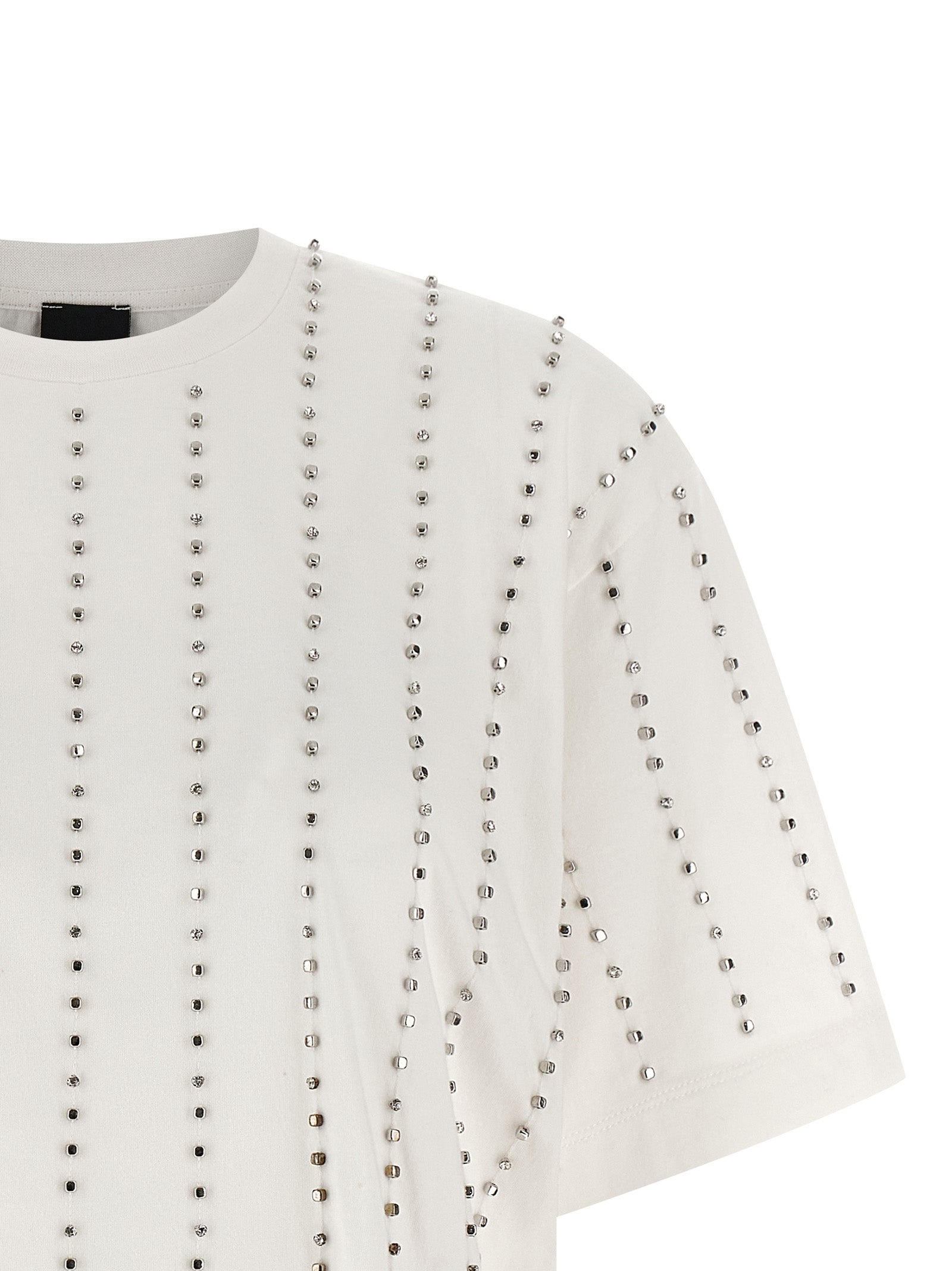 PINKO Weißes Baumwoll-T-Shirt