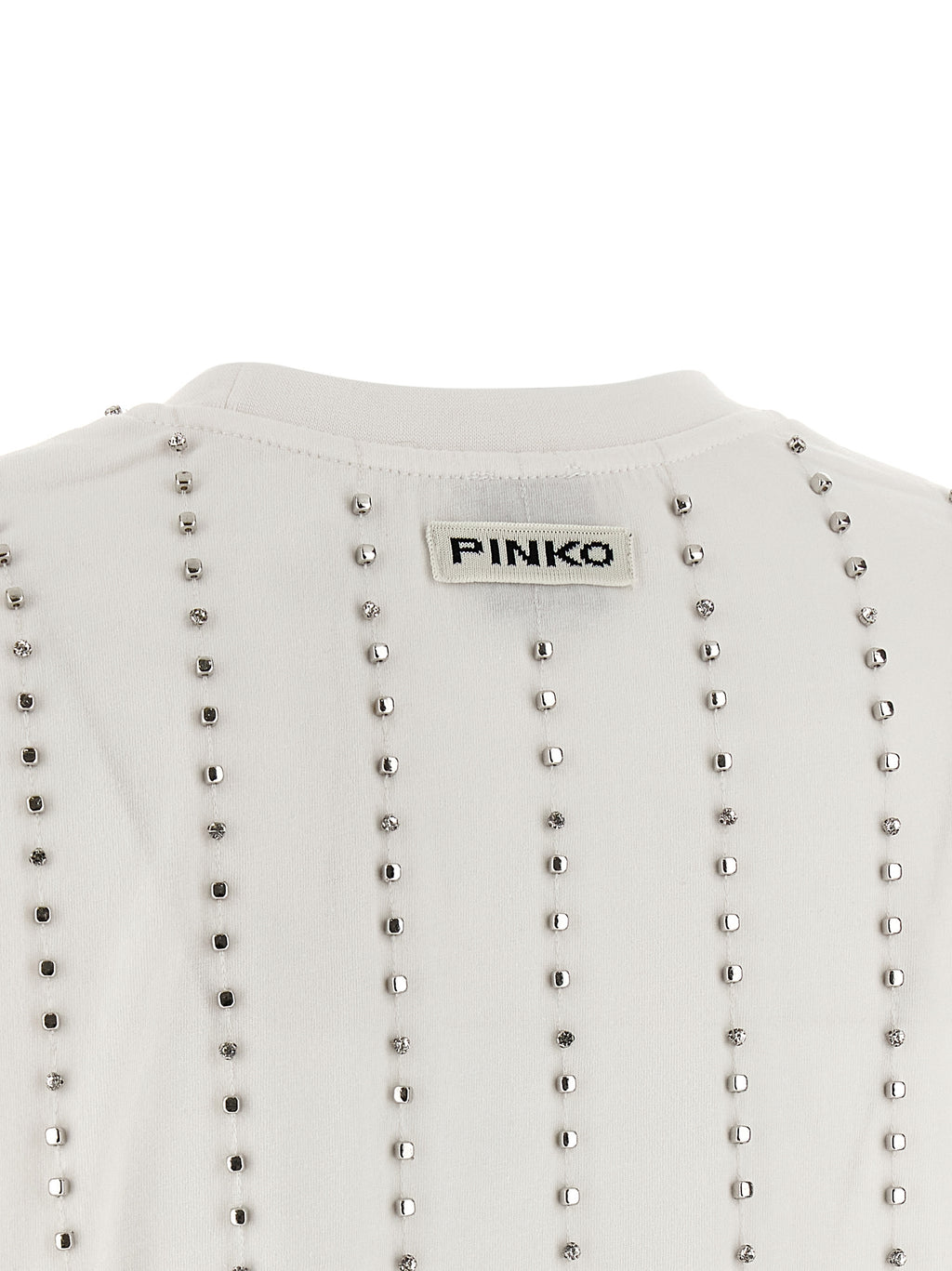 PINKO Weißes Baumwoll-T-Shirt