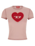 Diesel Mehrfarbiges Baumwoll-T-Shirt