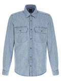 Hugo Boss Blaue Baumwollbluse