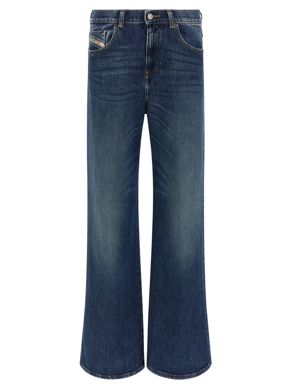 Diesel Blaue Baumwoll-Jeans mit ausgestelltem Bein